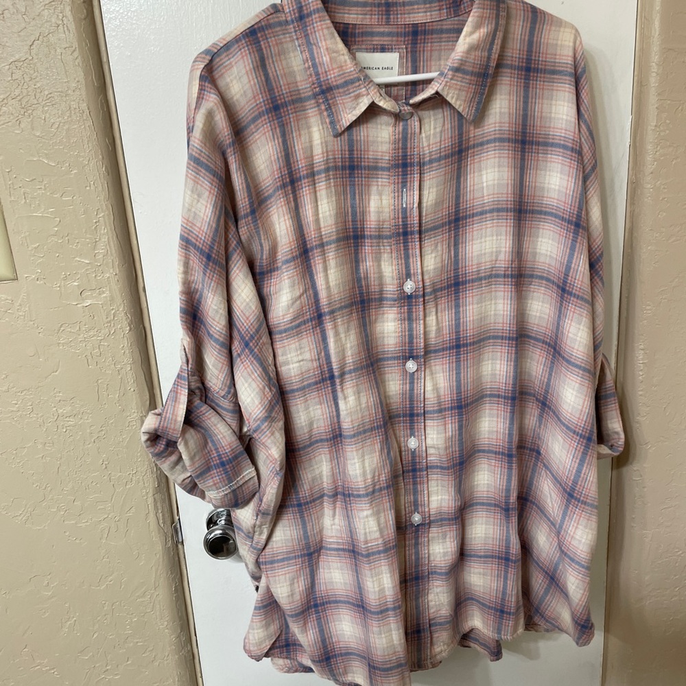 AE button up shirt. NEVER WORN